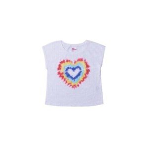 Epic Threads Big Girls Short Sleeve Crop Graphic Tee L (14-16) White